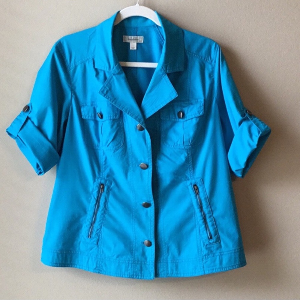 SOLD - Dress Barn Button Down, 3/4 Sleeves Top, L